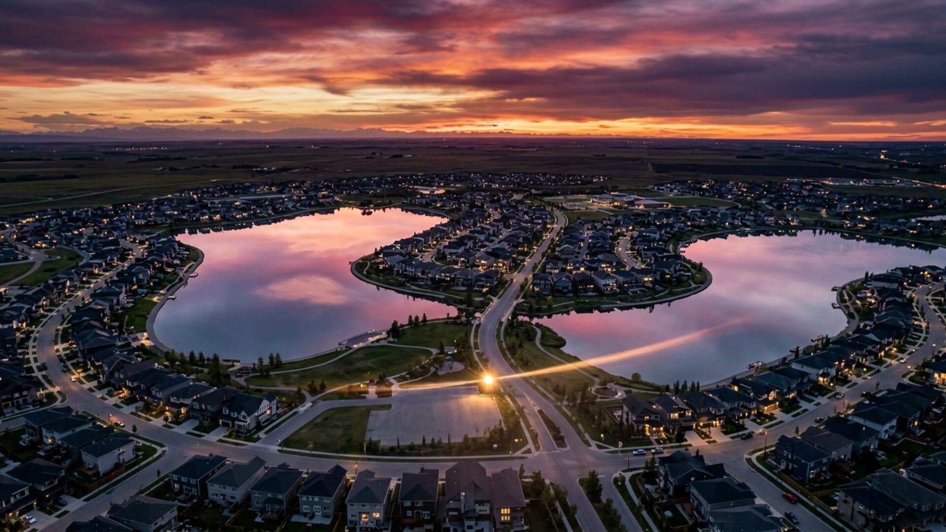 Calgary Southeast quadrant — cinematic aerial